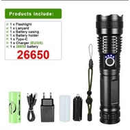 *COD* Senter LED Tactical 200000 Lumens Xhp 50 With battery 26650 -