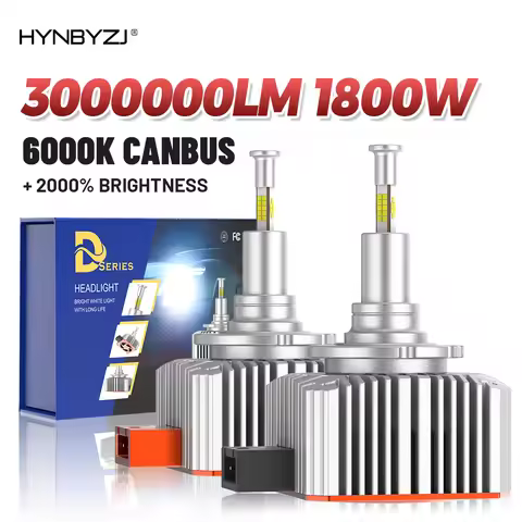 HYNBYZJ D3S D1S LED Headlights Canbus 1:1 HID D1S D3S D5S D1R D2R Auto Lamp 3000000LM 1800W Plug&Pla