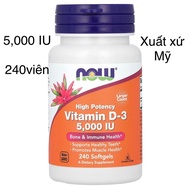 [USA] vitamin D3 5000 IU, 2000 IU, 1000 IU NOW foods high potency