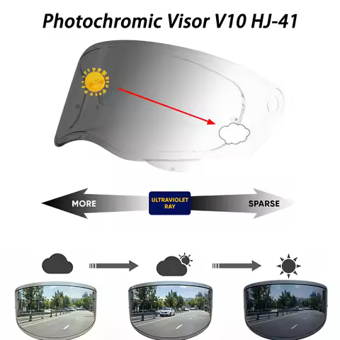 V10 Helmet Photochromic Visor For HJC V10 HJ-41 Motorcycle Helmet Visors Automatically hromic Shield