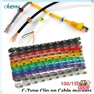 CHERRY 100/150Pcs Identification Sign Colourful Useful  Waterproof Number Tag Wire Tag Box