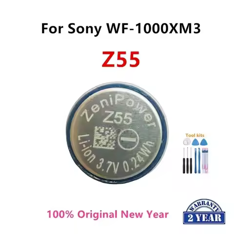 100% Original Z55 New Battery For Sony WF-1000XM3,WF-SP900 WF-SP700N WF-1000X ZeniPower Z55 TWS Earp