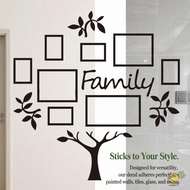 WXDX.TH Photo Frame Wall Sticker, 46.1x46.9 in Black Wall Sticker, Picture Frame Collage Family Tree