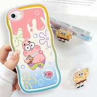 เคส Hontinga สำหรับ OPPO A77S A76 A74 A71 A7 A83 Oppoa76ใสใสเคส Oppoa7อะนิเมะ Spongebob เคสซิลิโคนนิ