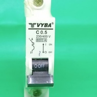 MCB ABB 0.5A 05A 05 AMPERE 0.5 AMPERE