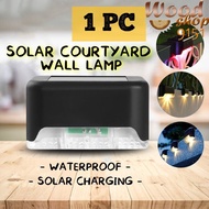 (1 PC) Solar Power Courtyard Wall Lamp Outdoor Automatic Smart Light Sensor LED L Shape Energy Water