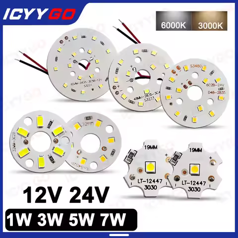 10PCS DC12V DC24V Lamp Beads LED Bulb 1W 3W 5W 7W Brightness Light Board Suitable For Led Bulbs Led 