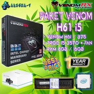 Core i5 3570 Ram Package (H61 VenomRx Motherboard + Proc i5 3570 + 8Gb Ram 16Gb/)