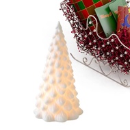 Light Up Ceramic Christmas Tree Christmas Trees with Lights Artificial Table Top Decorations Ceramic