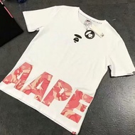 [Original] AAPE Men T shirt Colorful Round Seal Print Casual Cotton Round Neck Men Short Sleeve Baju