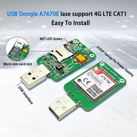 USB dongle A7670E LASE support 4G LTE CAT1,A7670E (European band)