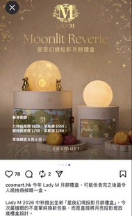 現貨- Lady M Moonlit Reverie mooncakes 2 piece gift set LadyM 星夜幻境投影月餅禮盒2件裝