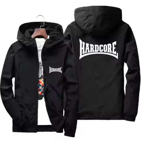 Hardcore Jacket Windbreaker Pilot Coat Men's Zipper Bomber Jackets Waterproof Quick Drying Sport Out
