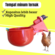 Cangkir Air Ayam Plastik Mangkuk Minum Merah untuk Peternakan Kandang Anak Ayam Bebek Angsa Kalkun B