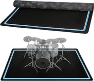 Drum Rug, 5X 6 Ft Drum Mat Carpet Music Rug with Non-Slip Bottom, Soundproof Electrical Pads for Dru