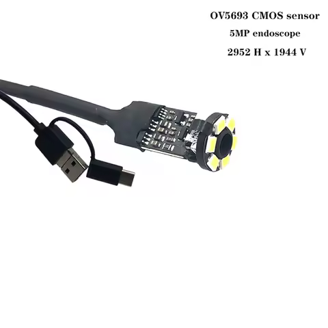 Hd 5MP USB Endoscope Camera module OV5693 Autofocus camera module, LED light, for industrial inspect