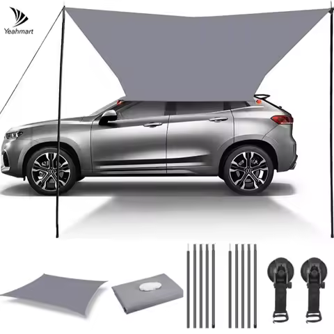 Car Shelter Shade Camping Side Car Roof Top Tent Awning Waterproof UV Portable Camping Tent Automobi