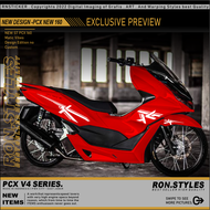 V4 CUTTING STICKER STRIPING VARIASI ALL NEW PCX 150 STRIPING VARIASI PCX 160 STIKER PCX 160 LIS BODY