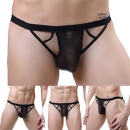 Mens Brief T-back Thong Underpants Black Breathable Classic Comfortable