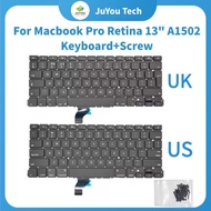 New Replacement Keyboard UK US For Macbook Pro Retina 13" A1502 Keyboard+Screws 2013 2014 2015