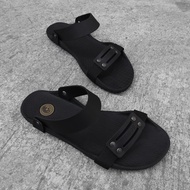 Sandal Flat Tali Slide Slip On Pria Bahan Full Karet Anti Licin Slip Dan Tali Tidak Mudah Putus Taha