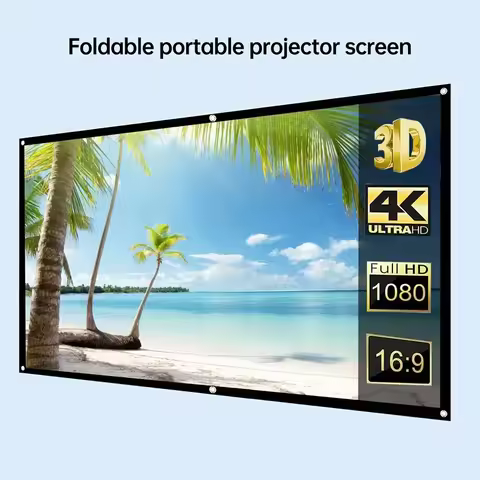 Projector screen, portable folding projector screen, used for business travel, outdoor, and home ent