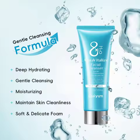 Quiyum 8X H2O AquaVitalize Facial Cleanser 100g Gentle Daily Cleansing Oil Control Refreshing Face W
