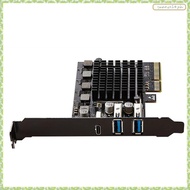 [J X Q K] Industrial USB-C PCIe X4 Card 2-Port USB 3.2 Gen2x2+ 1x USB-C 20Gbps Host Controller Video