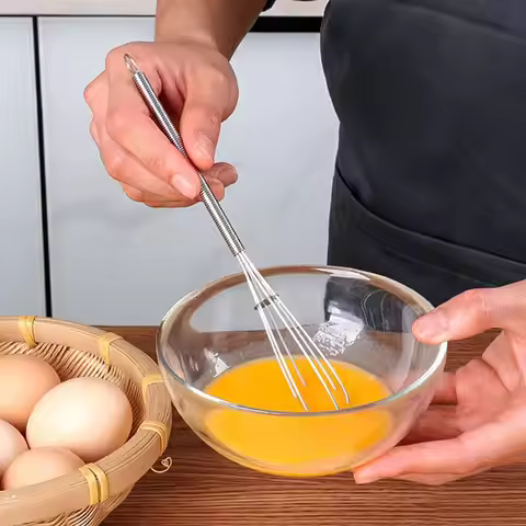 Whisk 5/7 Inch Egg Mixer Cream Whipper Compact Kitchen Whisk For Baking Kitchen Gadget Home Chefs