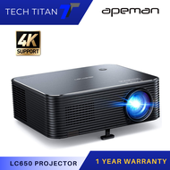 APEMAN Native 1080P HD Video Projector, 300'' Display, Remote Electronic Keystone Correction, Suppor