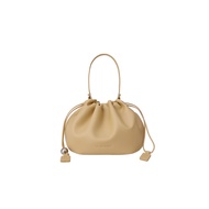 BLANK SPACE|Puff Genuine Leather Dual-Use Drawstring Bag