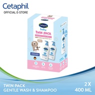 Cetaphil Baby Wash & Shampoo 400ML Twin Pack Free Plushie Toy