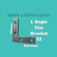 L ANGLE FLAT BRACKET FLAT BRACKET METAL / iron bracket / flat chome bracket / sesiku besi L