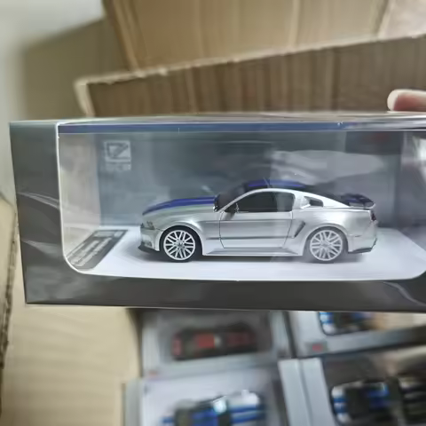 DCM 1:64 2014 Modified Silver Blue die-cast alloy car model Collection gift