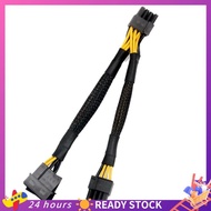 【HOT SALE】 Dual 4Pin IDE Molex to GPU Dual 8Pin(6+ 2)Pin Power Supply Cable PCI-E PCI Express Graphi