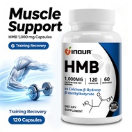 Inour HMB 1000mg 120Caps 60 Servings Calcium HMB Non‑GMO Sports Nutrition Workout Support Supplement