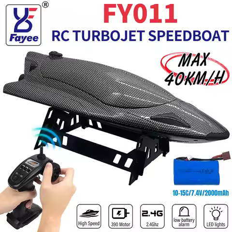 FAYEE FY011 2.4G 40KM/h Turbojet Speedboat 120-150M 2000mAh Brushed For Kids Adult Gifts
