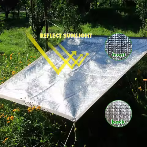 75%99% Aluminum Foil Sunshade Net Outdoor Sun Shading Sail Car Awning Garden Sunblock Shade Netting 