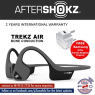 AfterShokz Trekz Air Open-Ear Headphones Bone Conduction Bluetooth FOC Samsung 3-Pin Travel Adaptor
