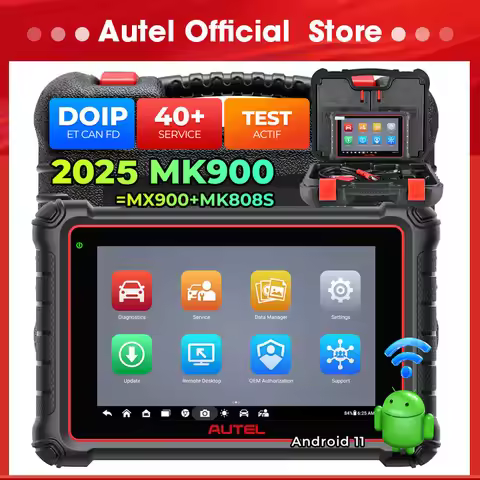 Autel MaxiCOM MK900 Diagnostic Tools CAN FD DoIP 8 Inch Bidirectional OBD2 Scanner Auto Diagnosis Up