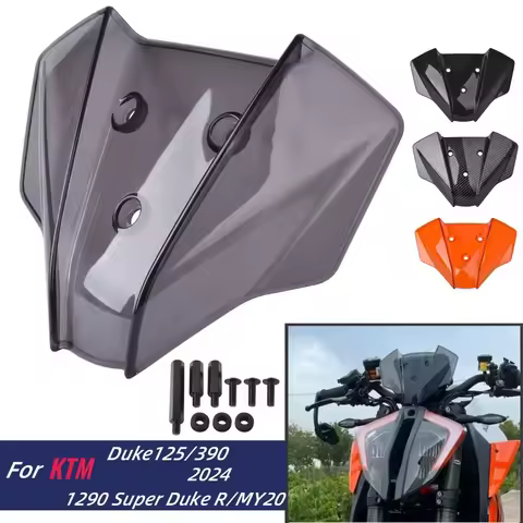2024 Duke125 Duke390 Windshield Windscreen For KTM 1290 Super Duke R MY20 2020-2023 Air Wind Deflect