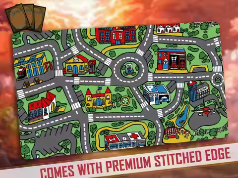 Nostalgia City Inspired Playmat Flesh and Blood 24" X 14" Inches 600 X 350 Mm Gaming Mouse Pad Desk 