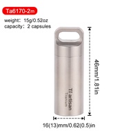 Tiartisan Titanium Mini EDC Tools Portable Sealed Medicine Bottle Home Outdoor Pill Box Waterproof T