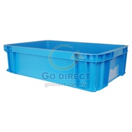 1 X 28L Square Industrial Stackable Container Basket Container Storage Box Heavy Duty (91018) Bakul kilang plastik 工业篮