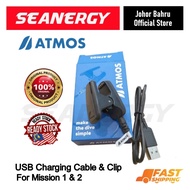 CREST CR4 CR5 CR5L ATMOS GARMIN Descent Charger Kit with USB Cable and Clip
