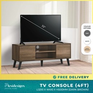 4ft Tv Cabinet 120cm TV Console Soft Closer Flexidesignx KEPPEL