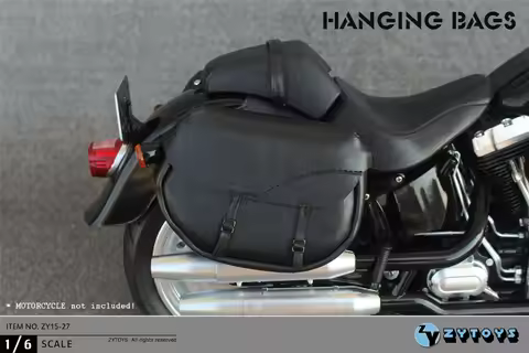 ZYTOYS 1/6 T800 Motorcycle Leather Hanging Bag Soldier Models For 12 Inch Action Figures Accessories