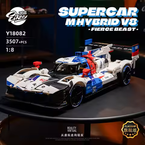 1:8 Technical 499P Super Sport Racing Car Building Blocks SC63 Car Bricks Assembling Toys For Childr
