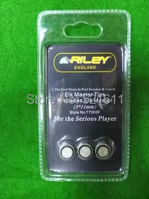 3pcs/lot RILEY ELK Master tip 11mm professional snooker leather cue tip/snooker tips