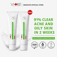 SWISSVITA Acne Soothing Cleanser 100g x 2pc [facial cleanser/pencuci muka jerawat berminyak]